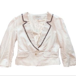 Banana Republic Ivory Beaded Work Blazer